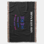 Trendy Customizable Personalisiert Branding Black Decke (Vorderseite Vertikal)