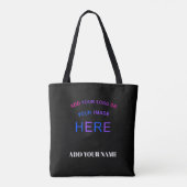 Trendy Customizable Personalisiert Trademark Black Tasche (Rückseite)