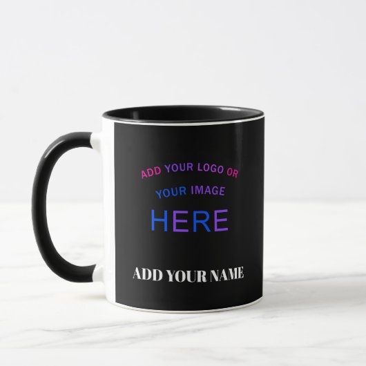 Trendy Customizable Personalisierte Markenlogos Tasse (Links)