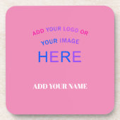 Trendy Customizable Personalisierte Markenzeichen Getränkeuntersetzer (Vorderseite)