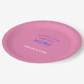 Trendy Customizable Personalisierte Markenzeichen  Pappteller (Schrägansicht)