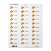 Trendy Cute Lion With Party Hat Return Address     (Vorne)