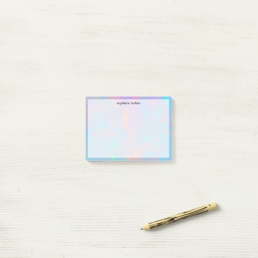 Trendy Cute Pastel Abstract Custom Post-it Klebezettel (Auf Schreibtisch)