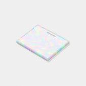 Trendy Cute Pastel Holographic Custom Post-it Klebezettel (angewinkelt)