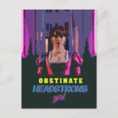Trendy Cyberpunk Obstinate Headstrong Girl Postkarte (Vorderseite)