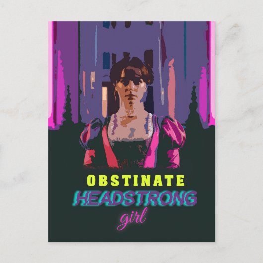 Trendy Cyberpunk Obstinate Headstrong Girl Postkarte (Vorderseite)
