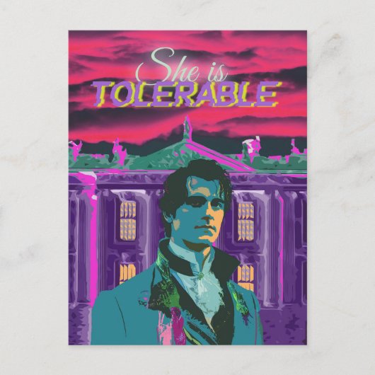 Trendy Cyberpunk Sie ist tolerierbar Mr. Darcy Postkarte (Vorderseite)