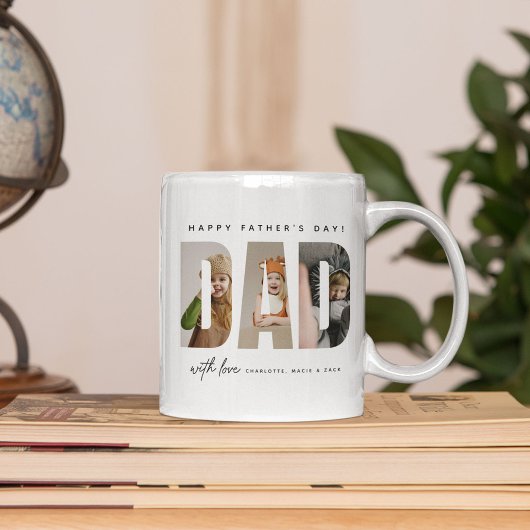 Trendy DAD Custom Photo Collage Kaffeetasse