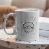 Trendy Daily Self-Care Gewohnheiten Motivierend Kaffeetasse