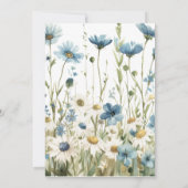 Trendy Daisies & Faded Denim Country Wedding Einladung (Rückseite)