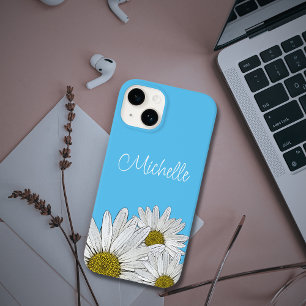Trendy Daisies Floral Country Blue Case-Mate iPhone 14 Hülle