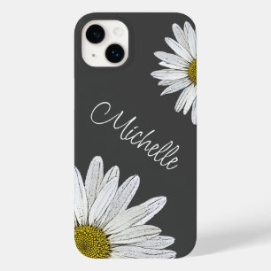 Trendy Daisies Personalisiert Gray Case-Mate iPhone 14 Plus Hülle