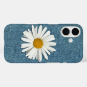 Trendy Daisy Blume Blossom Dark Blue Denim Jeans Case-Mate iPhone Hülle (Rückseite (Horizontal))
