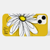 Trendy Daisy Floral Abbildung Custom name Case-Mate iPhone Hülle (Rückseite (Horizontal))