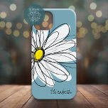 Trendy Daisy Floral Abbildung Custom name Case-Mate iPhone Hülle<br><div class="desc">Ein Zen und skurrile,  Hipster Abdeckung.</div>