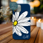 Trendy Daisy Floral Abbildung Custom name Case-Mate iPhone Hülle<br><div class="desc">Ein Zen und skurrile,  Hipster Abdeckung.</div>