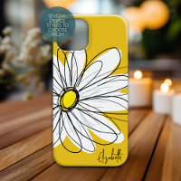 Trendy Daisy Floral Abbildung Custom name