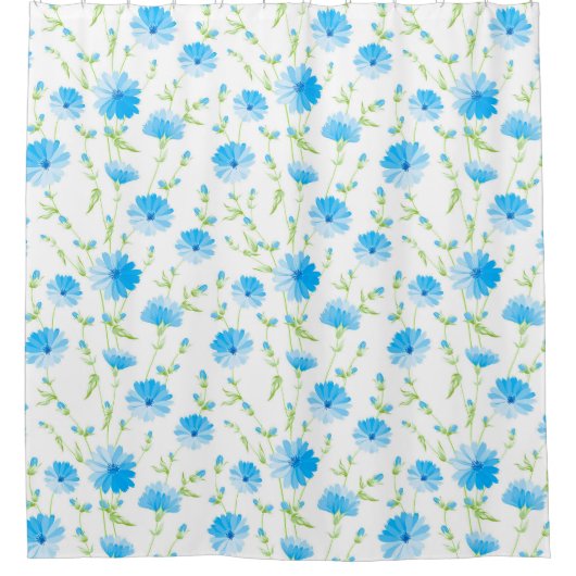 Trendy Daisy Floral Duschvorhang (Vorderseite)