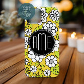 Trendy Daisy Floral Illustration - grau und gelb Case-Mate iPhone Hülle