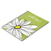 Trendy Daisy Floral Illustration - Limon und gelb Notizblock (Linke Seite)