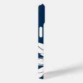 Trendy Daisy Floral Illustration - navy pink Case-Mate iPhone Hülle (Rückseite / Rechts)