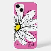 Trendy Daisy Floral Illustration - rosa gelb Case-Mate iPhone Hülle (Rückseite)