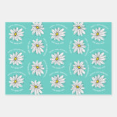 Trendy Daisy Happy Birthday Farbige Blume Geschenkpapier Set (Vorderseite 2)