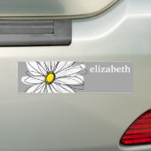 Trendy Daisy mit grau und gelb Autoaufkleber (Auf Auto)