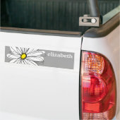 Trendy Daisy mit grau und gelb Autoaufkleber (Auf Lkw)