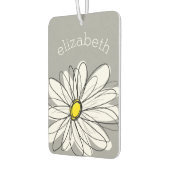 Trendy Daisy mit grau und gelb Autolufterfrischer (Links)