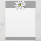 Trendy Daisy mit grau und gelb Briefkopf (Vorderseite)