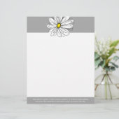 Trendy Daisy mit grau und gelb Briefkopf (Stehend Vorderseite)