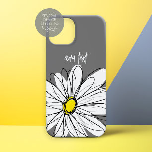 Trendy Daisy mit grau und gelb Case-Mate iPhone Hülle