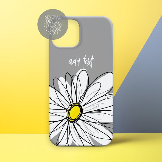 Trendy Daisy mit grau und gelb Case-Mate iPhone Hülle