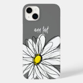 Trendy Daisy mit grau und gelb Case-Mate iPhone Hülle (Rückseite)