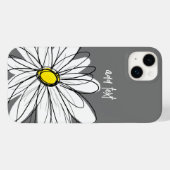 Trendy Daisy mit grau und gelb Case-Mate iPhone Hülle (Rückseite (Horizontal))