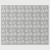 Trendy Daisy mit grau und gelb Geschenkpapier (Flach)