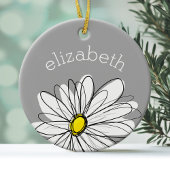 Trendy Daisy mit grau und gelb Keramikornament