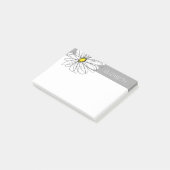Trendy Daisy mit grau und gelb Post-it Klebezettel (angewinkelt)
