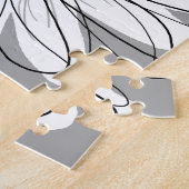 Trendy Daisy mit grau und gelb Puzzle (Seite)