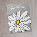 Trendy Daisy mit grau und gelb Puzzle<br><div class="desc">Ein Zen-und skurrile,  Hipster-Kunstwerk. Sie können einen Namen,  ein Monogramm oder einen anderen benutzerdefinierten Text hinzufügen. Wenn Sie die Kunst verschieben möchten,  klicken Sie auf die Schaltfläche Anpassen,  um Änderungen vorzunehmen.</div>