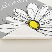 Trendy Daisy mit grau und gelb Sherpadecke (3/4)