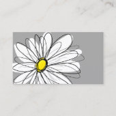Trendy Daisy mit grau und gelb Visitenkarte (Vorderseite)
