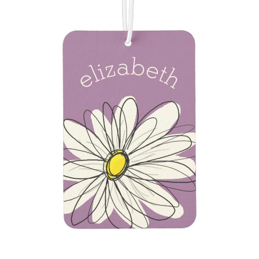 Trendy Daisy mit Lilac und gelb Autolufterfrischer (Rückseite)