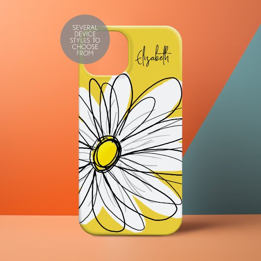 Trendy Daisy mit Signature - gelb Case-Mate iPhone Hülle