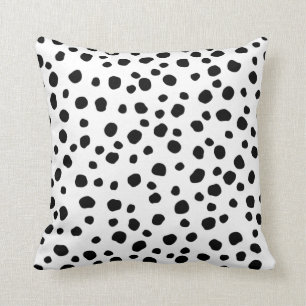 Trendy Dalmatiner Dots Black and White Spots Kissen