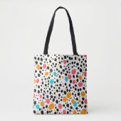 Trendy Dalmatiner Print Tote Bag | Farbenfrohe Pol Tasche (Vorderseite)