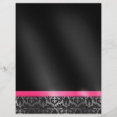 Trendy Damask Pink und Black Flyer (Vorne)