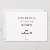 Trendy dankbar dankbar seligen Herbstlandschaft Feiertagskarte (Rückseite)