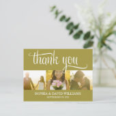 TRENDY DANKSAGUNG | HOCHZEIT DANKSAGUNGSKARTE POSTKARTE (Stehend Vorderseite)